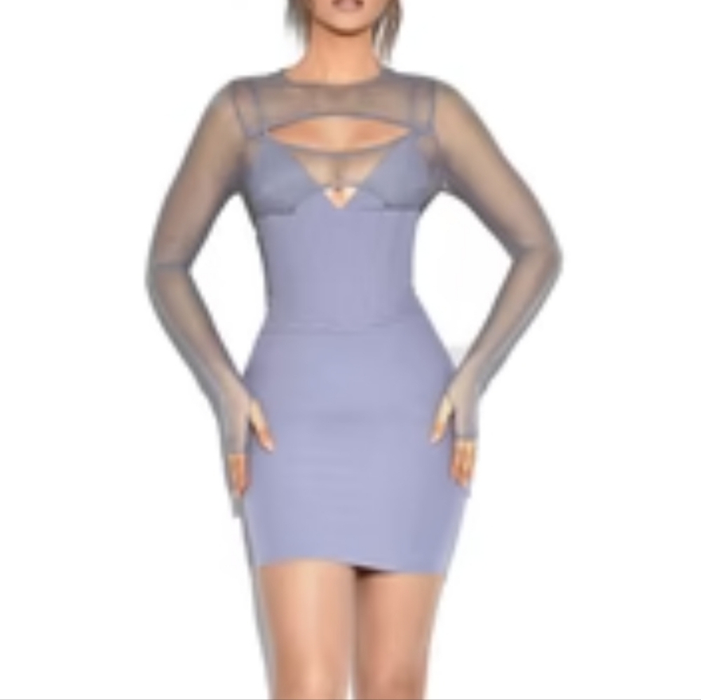Miss Circle Winston Long Sleeve Mesh Corset Dress – Size S (NWT)